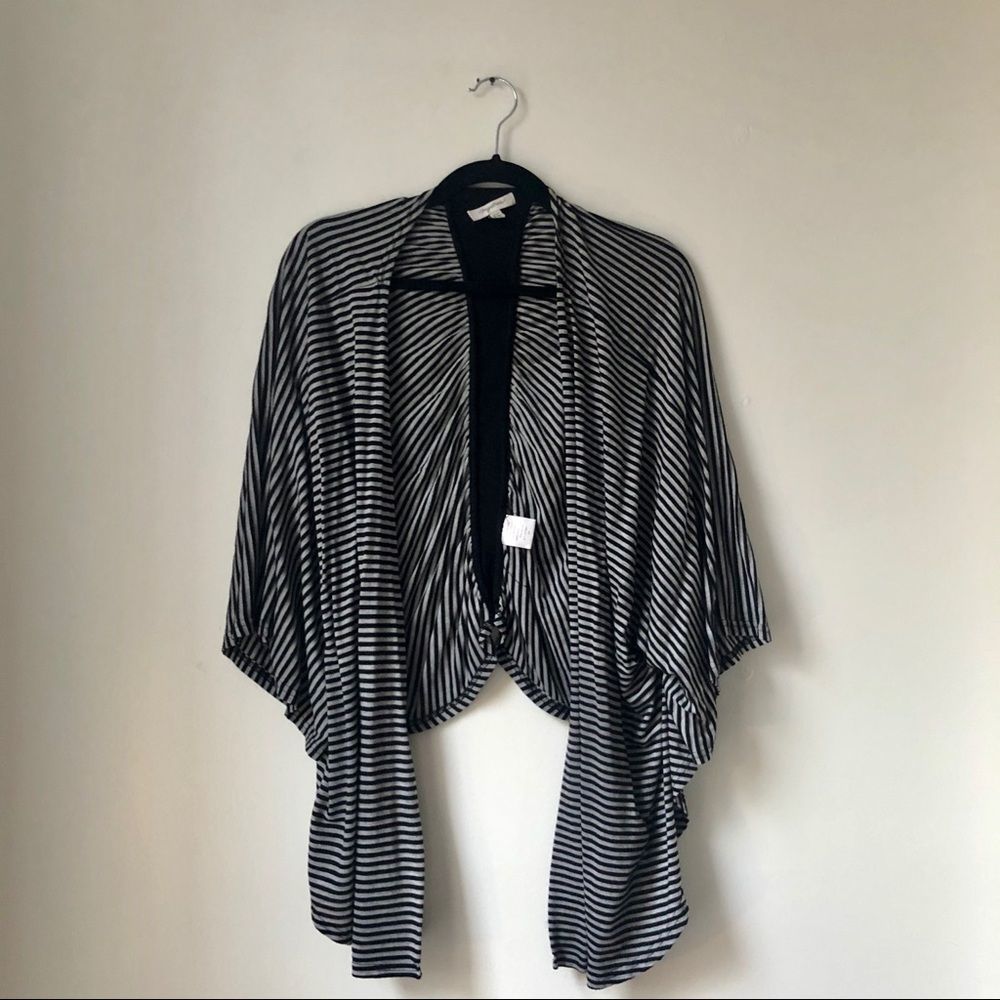 Mystree Striped shrug sweater